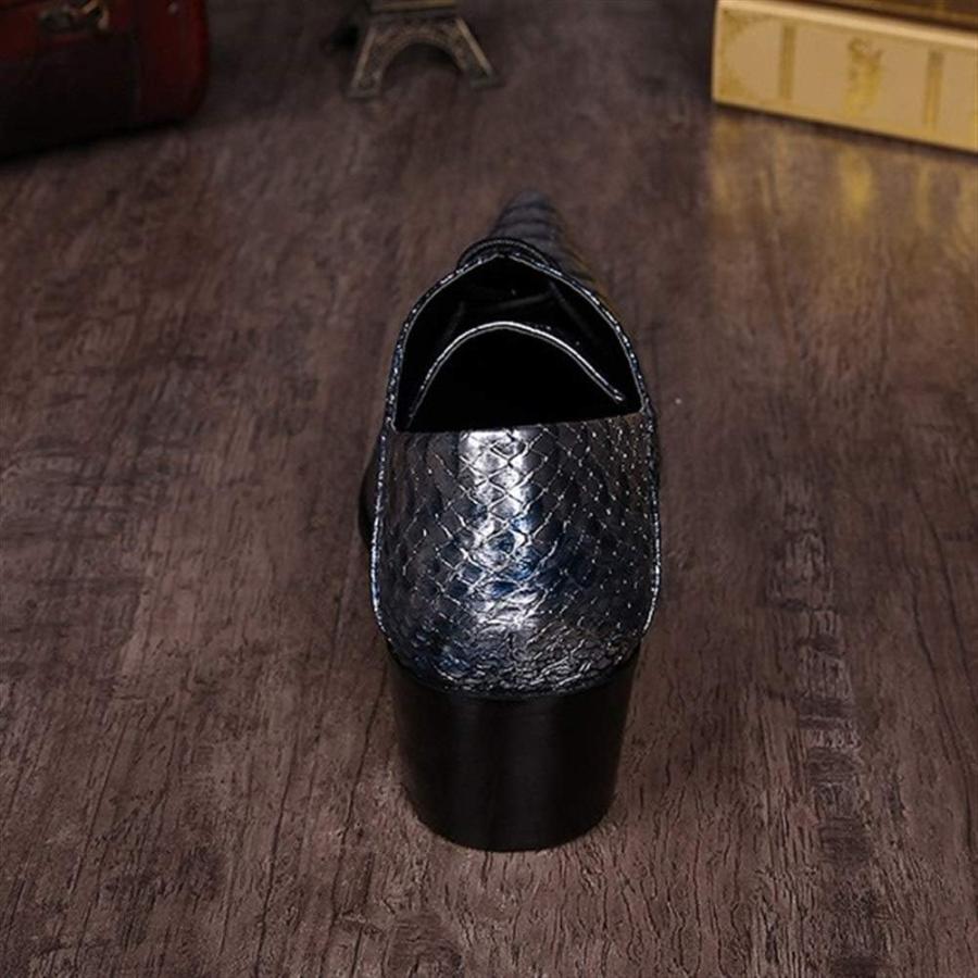 【並行輸入品】Rui Landed Oxford メンズ フォーマルシューズ レースアップスタイル 本革 ラグジュアリー 蛇革 テクスチャー ロートッの画像