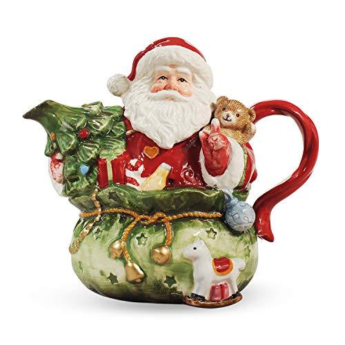 【並行輸入品】Minigift セラミックティーポットとコーヒーポット クリスマスギフト 3Dサンタクロース ギフトデザイン Minigiftの画像