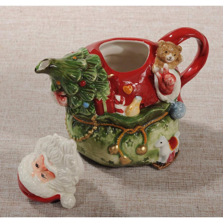 【並行輸入品】Minigift セラミックティーポットとコーヒーポット クリスマスギフト 3Dサンタクロース ギフトデザイン Minigiftの画像