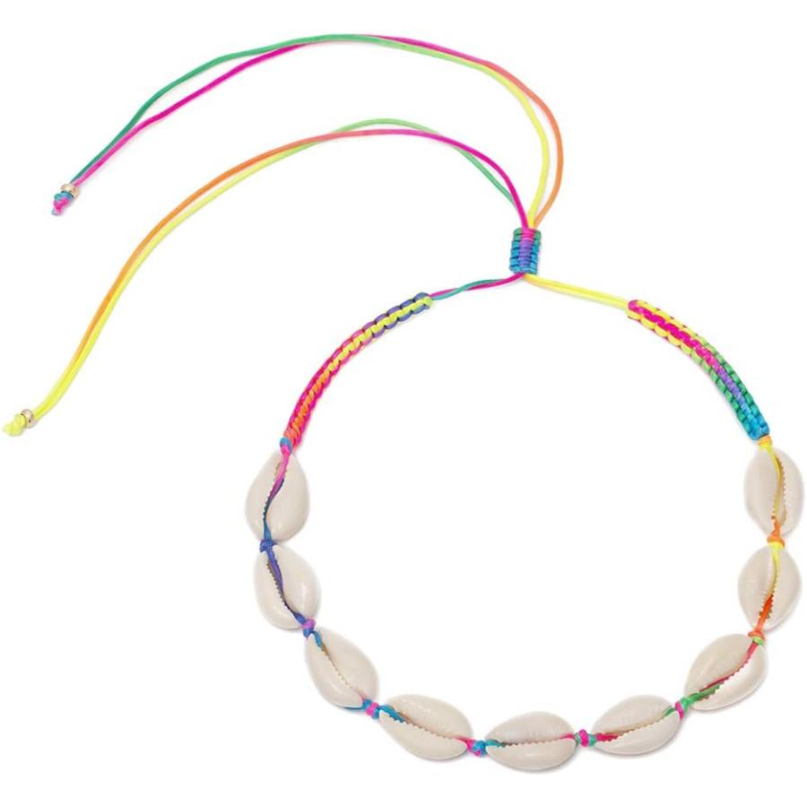 【並行輸入品】oAtm0eBcl Shell Choker Shell Multi-Color Rope Necklace Hawaiian Wo_2