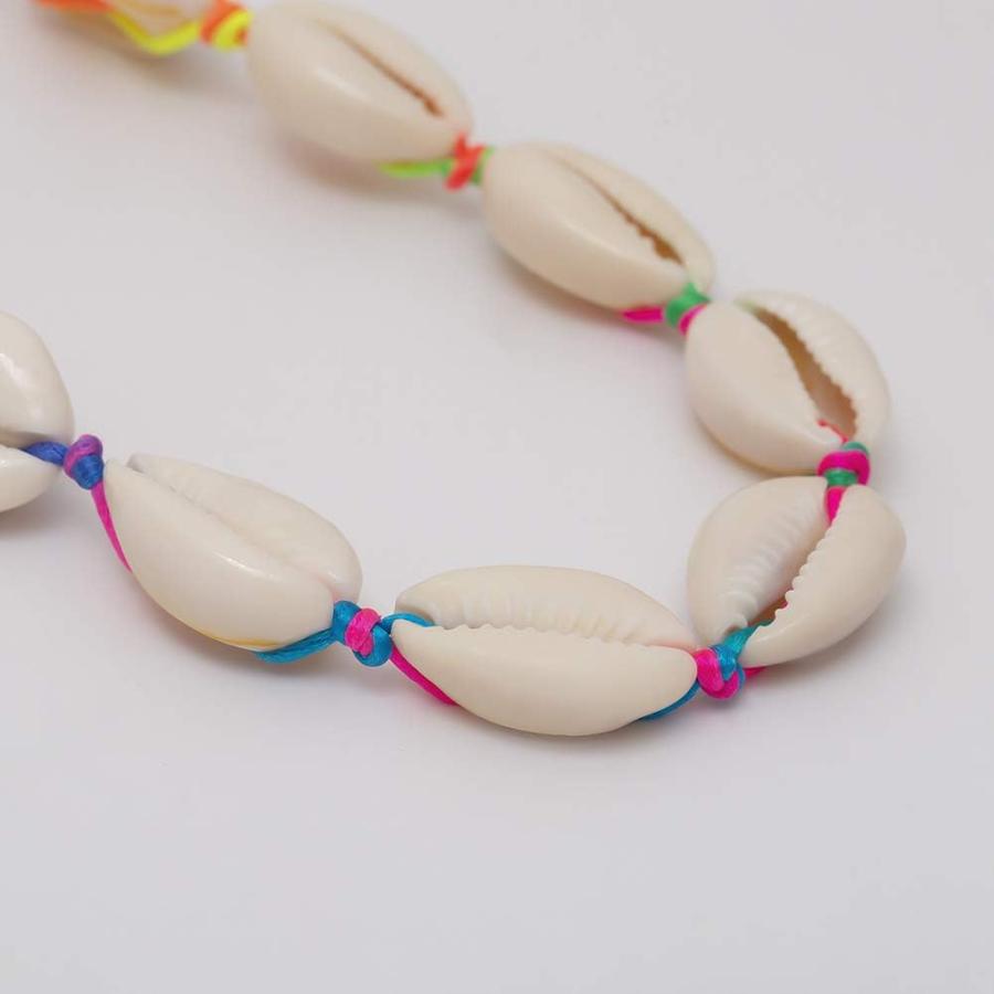 【並行輸入品】oAtm0eBcl Shell Choker Shell Multi-Color Rope Necklace Hawaiian Wo_3