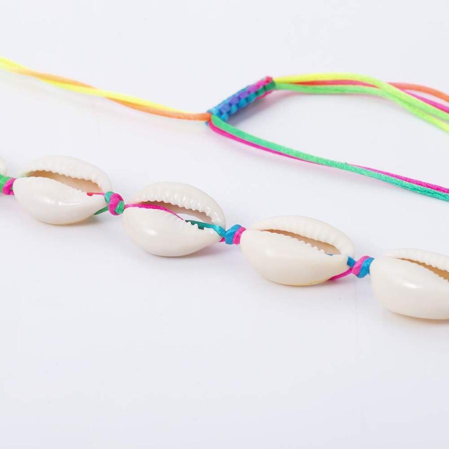 【並行輸入品】oAtm0eBcl Shell Choker Shell Multi-Color Rope Necklace Hawaiian Wo_4