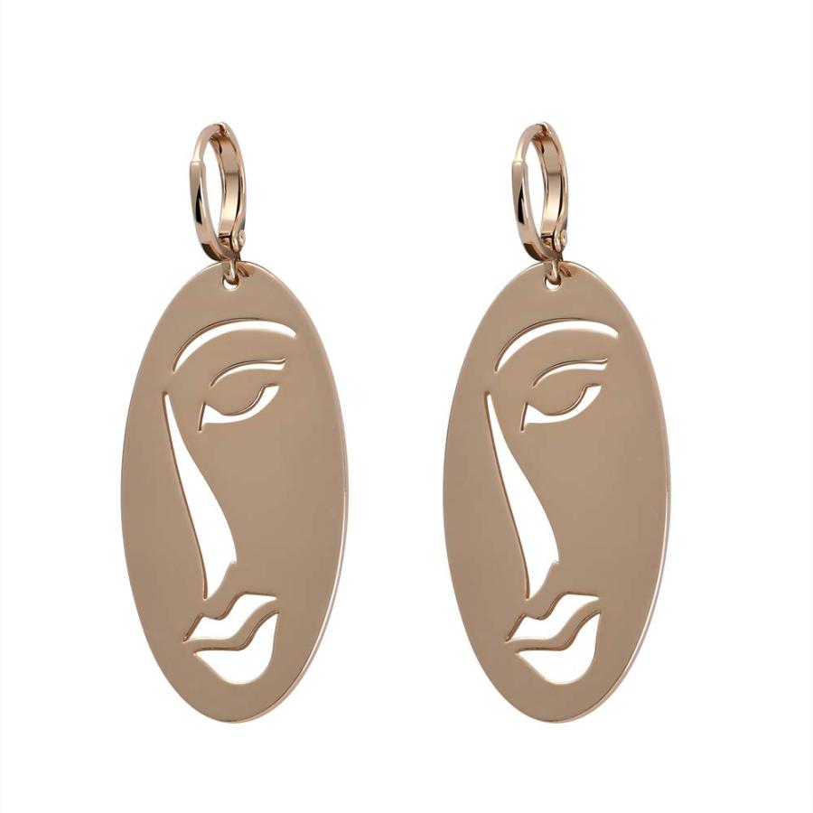 【並行輸入品】Modern Abstract Art Face Earrings Set Geometric Human Face Dangl