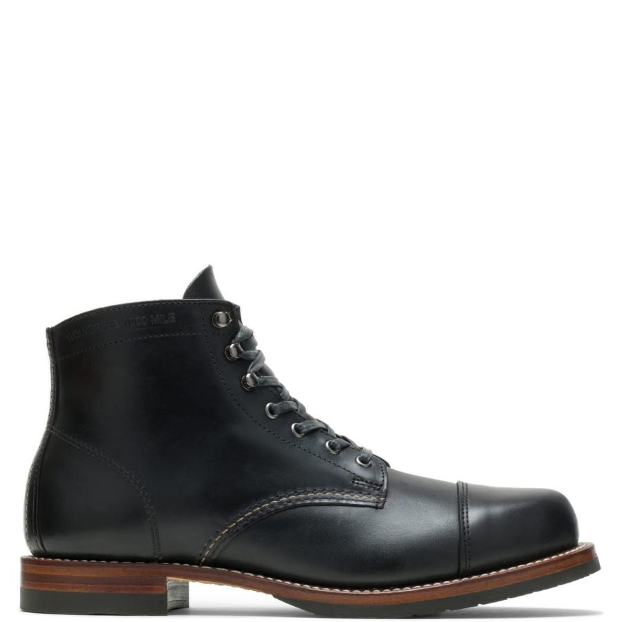 【並行輸入品】Wolverine 1000 Mile Cap Toe Classic Boot Men Blackの画像