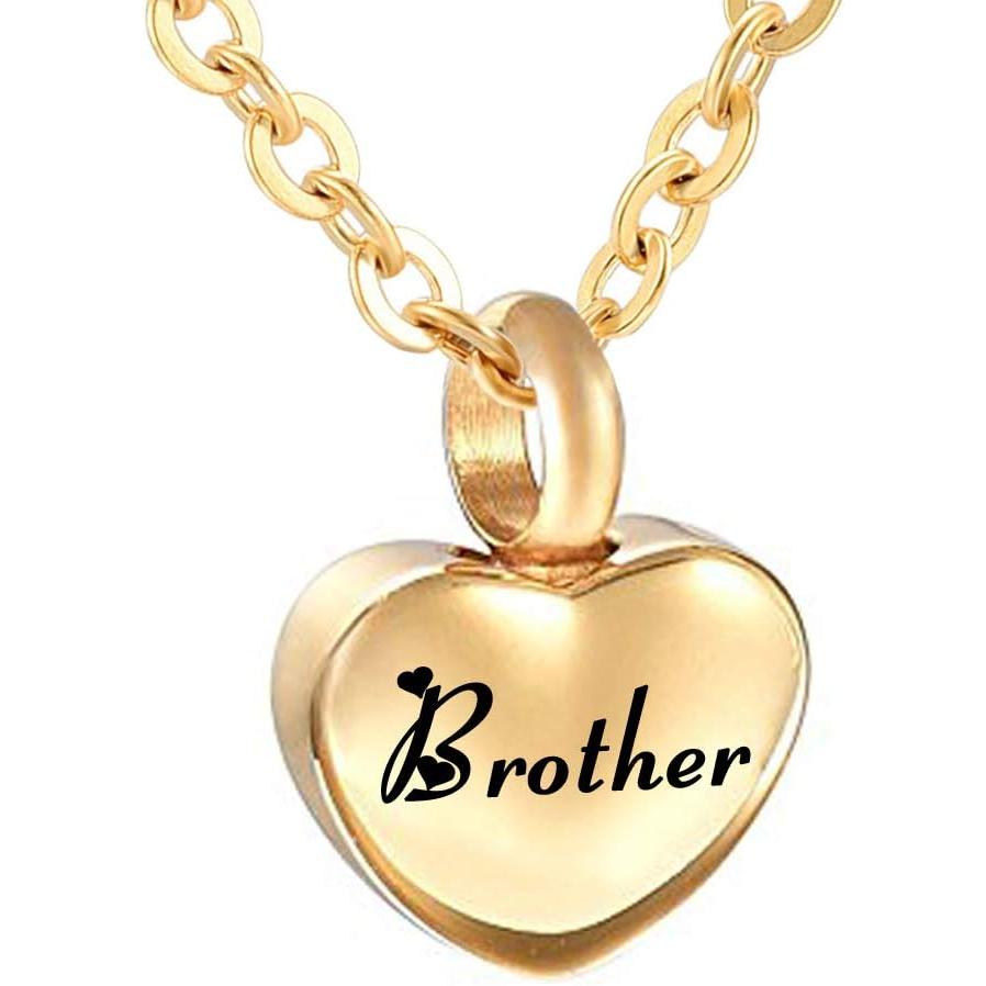 【並行輸入品】Personalized Custom gold Heart Urn Necklaces for Ashes Memorial Pend
