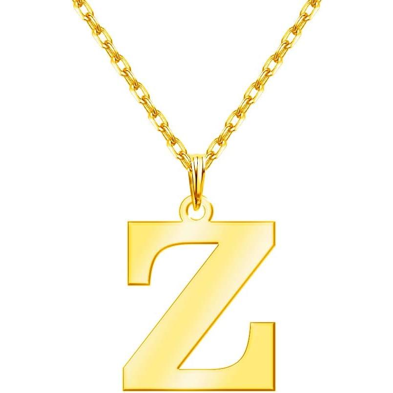 【並行輸入品】Initial Letter Necklace Personalized  Sterling Silver A to Z Alphabe