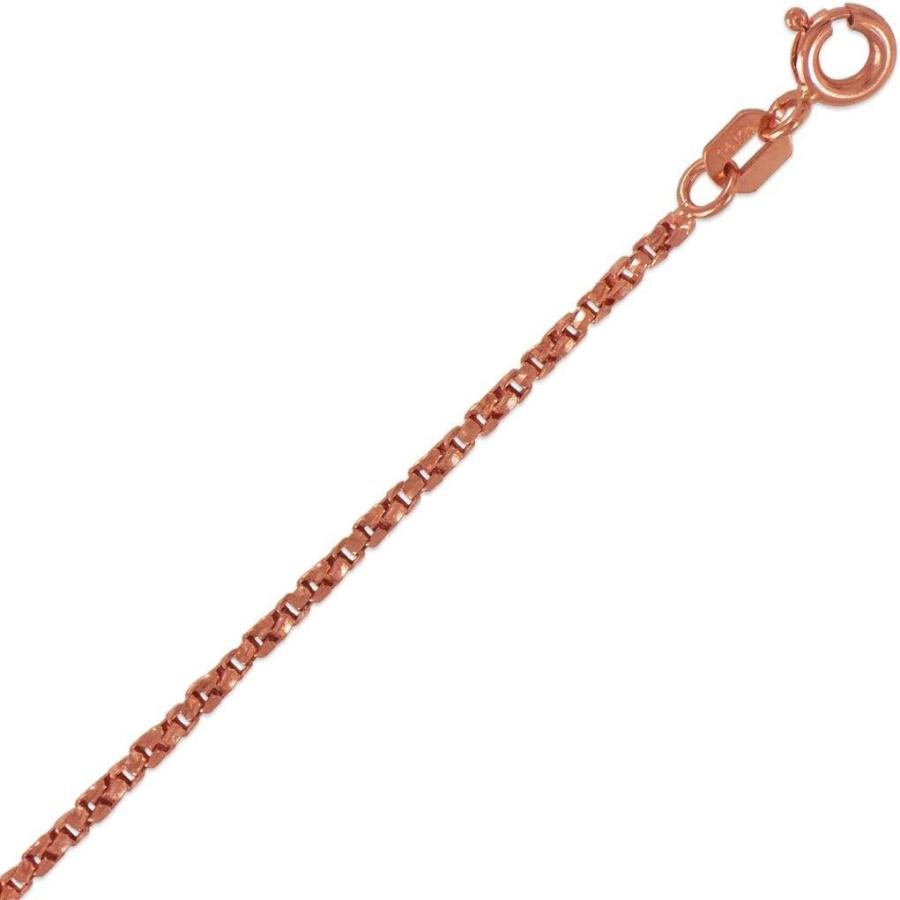 【並行輸入品】TOUSIATTAR 14K ゴールド ツイスト ボックスチェーン ダイヤモンドカット - ソリッド ストロング イタリアン ネックレスの画像