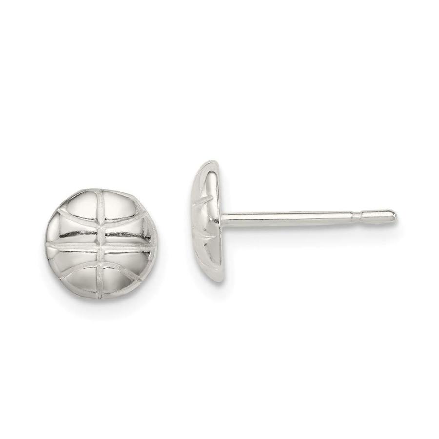【並行輸入品】Sterling Silver Basketball Mini Earrings