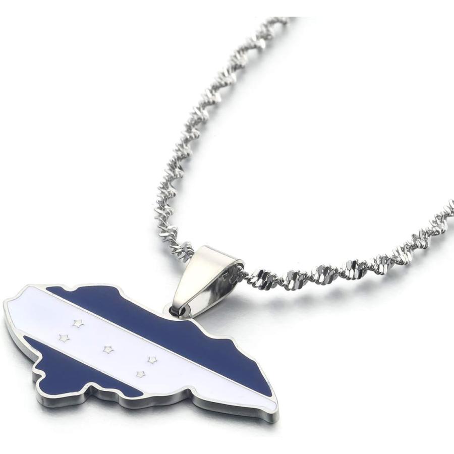 【並行輸入品】エナメルホンジュラスマップペンダントネックレスチャームマップジュエリー