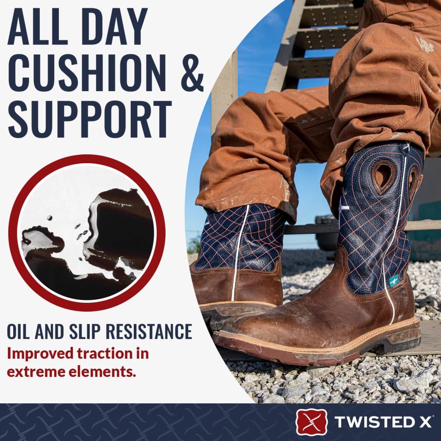 【並行輸入品】Twisted X Western Work Boot for Men, Waterproof Casual Boots Witの画像