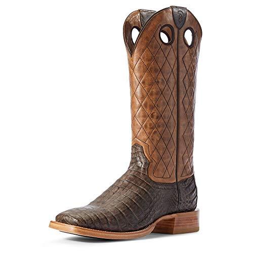 【並行輸入品】ARIAT 100314599EE Mens Rls Wnrs Crcle Choc Caiman Belly/Mpl 200の画像
