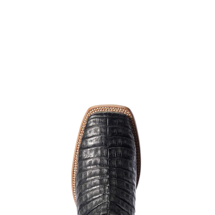 【並行輸入品】ARIAT 100314599EE Mens Rls Wnrs Crcle Choc Caiman Belly/Mpl 200の画像