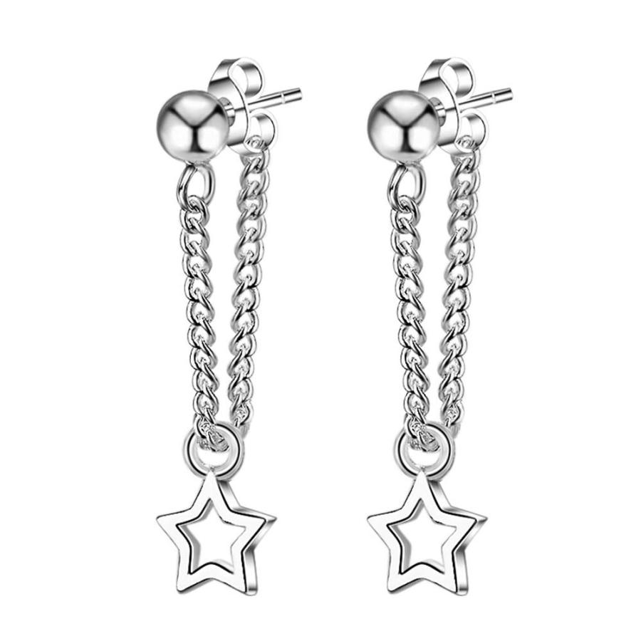 【並行輸入品】856store Vintage Statement Drop Dangle Earrings，Punk Women Silve