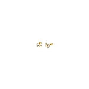 【並行輸入品】18K Yellow Gold Butterfly Stud Earringsの画像