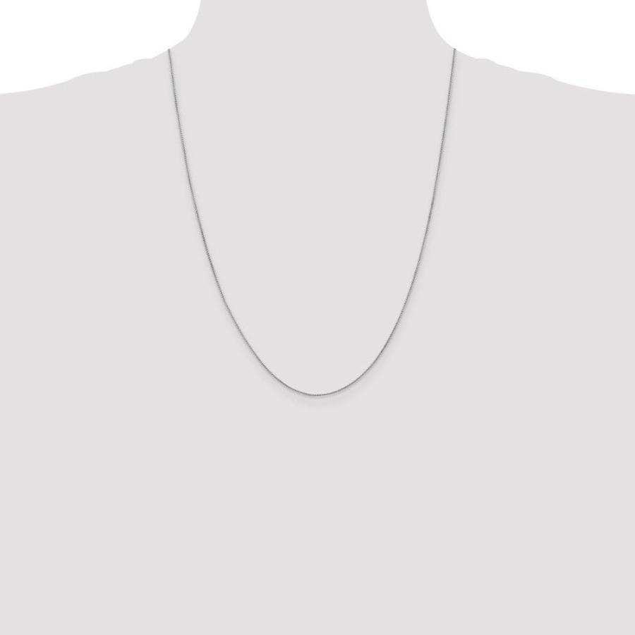 【並行輸入品】Solid 14k White Gold 0.80mm Spiga Pendant Chain Necklace 24inch　_1