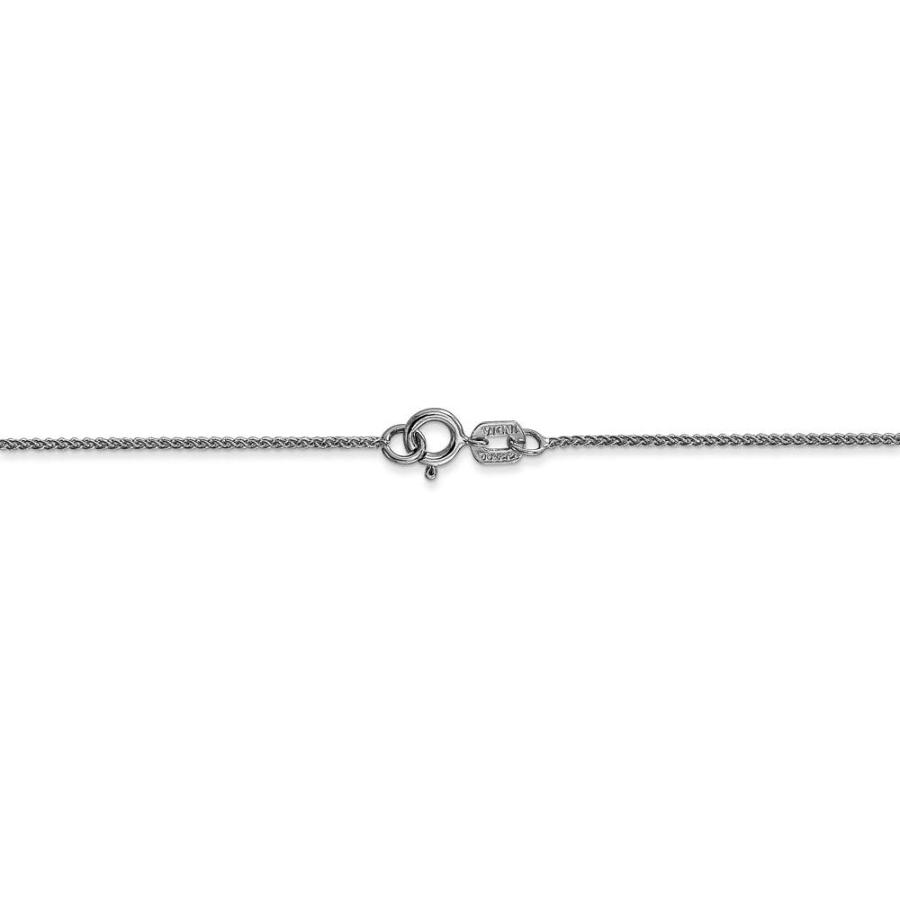 【並行輸入品】Solid 14k White Gold 0.80mm Spiga Pendant Chain Necklace 24inch　_3