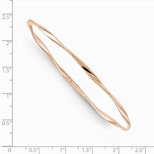 【並行輸入品】10K ローズゴールド スリップオン バングル カフブレスレット 7インチ (幅=9mm), 7 inches, 金属 Soniaの画像