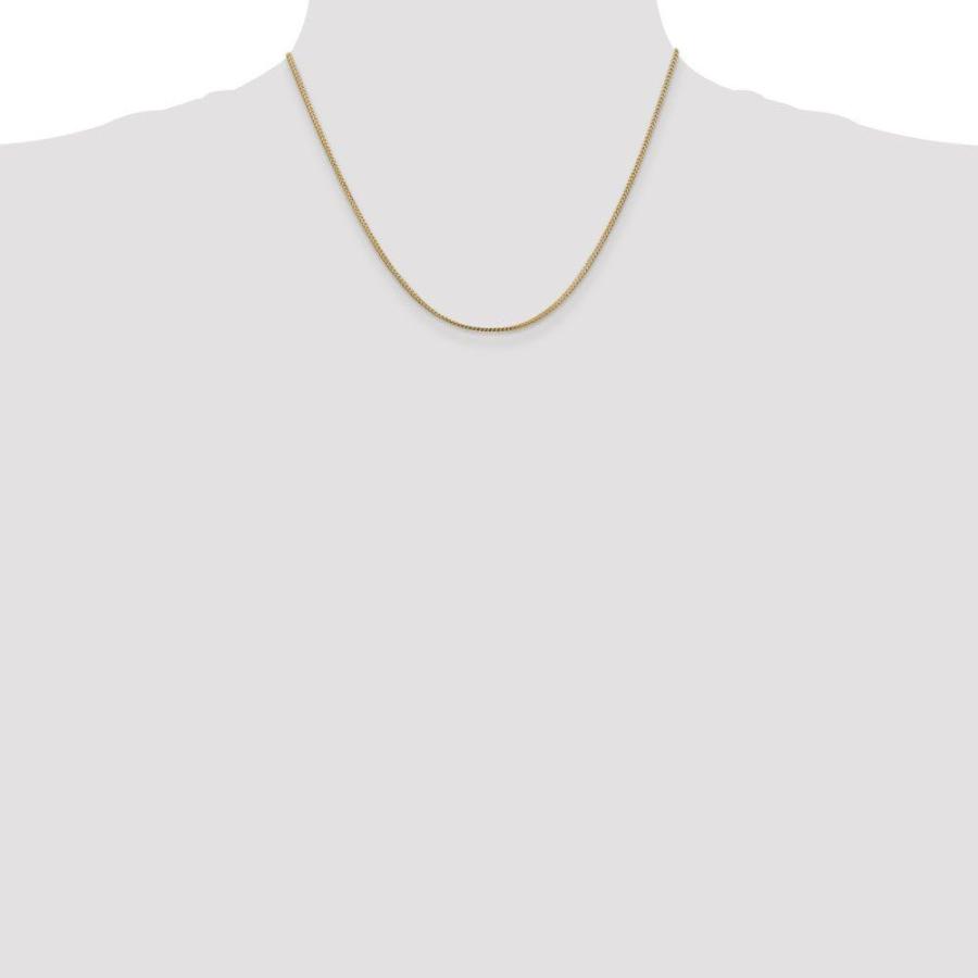 【並行輸入品】Solid 14k Yellow Gold 1mm Franco Chain Necklace - with Secure Lobsteの画像