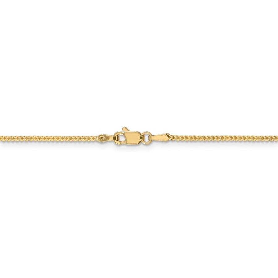 【並行輸入品】Solid 14k Yellow Gold 1mm Franco Chain Necklace - with Secure Lobsteの画像