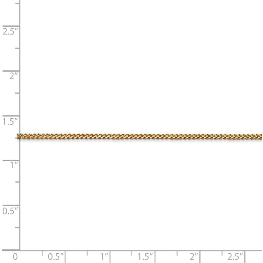 【並行輸入品】Solid 14k Yellow Gold 1mm Franco Chain Necklace - with Secure Lobsteの画像