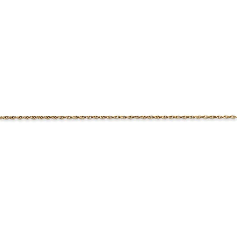 【並行輸入品】ソリッド14Kイエローゴールド 0.5mm ケーブルロープチェーンネックレス カード入り 13インチ  金属の画像