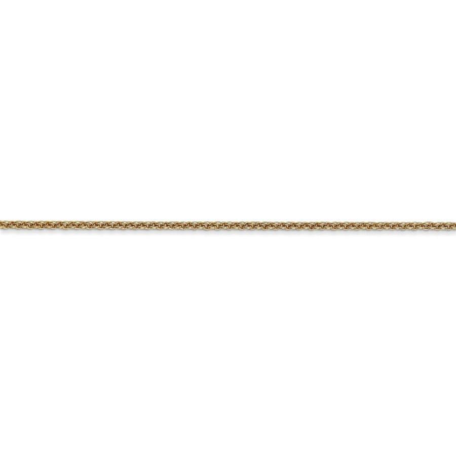 【並行輸入品】ソリッド14Kイエローゴールド 1.5mm ケーブルチェーンネックレス 安全なロブスターロッククラスプ付き  金属  NAの画像