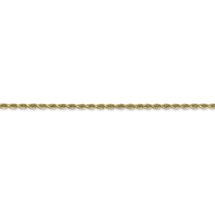 【並行輸入品】ソリッド10Kイエローゴールド 2.00mm ダイヤモンドカット 4重ロープチェーンネックレス 安全なロブスターロッククラスプ付き  金の画像