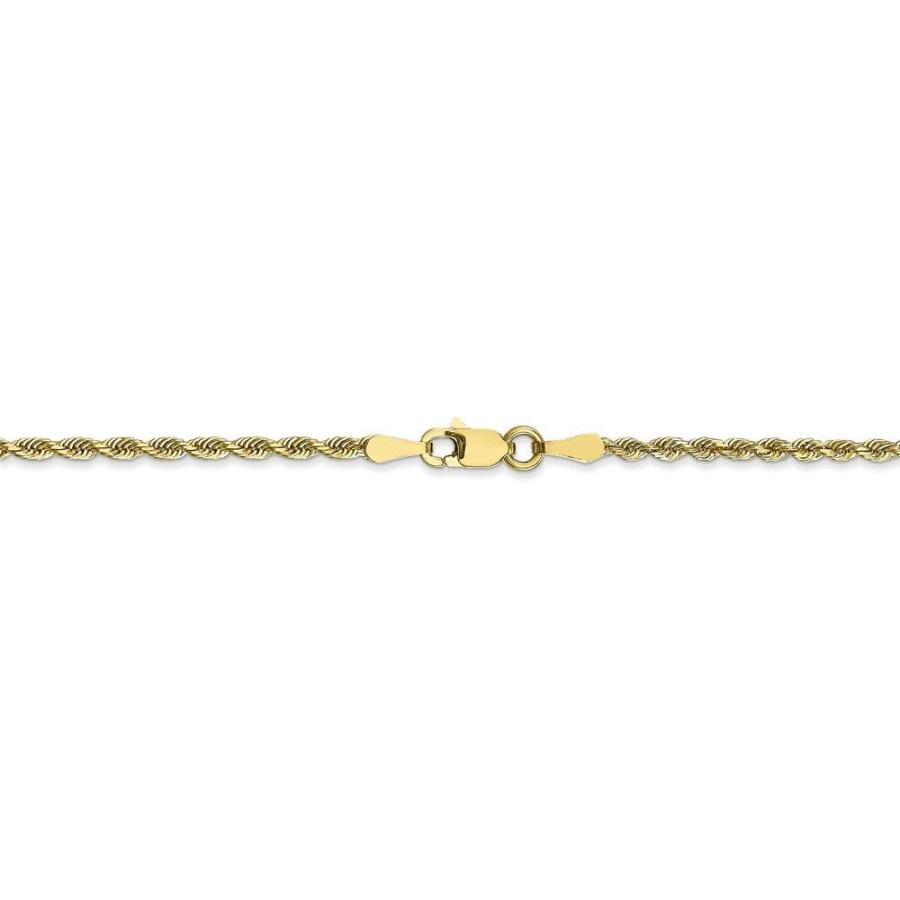 【並行輸入品】ソリッド10Kイエローゴールド 2.00mm ダイヤモンドカット 4重ロープチェーンネックレス 安全なロブスターロッククラスプ付き  金の画像