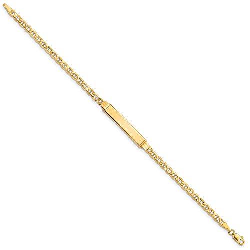 【並行輸入品】Sonia Jewels 14k Yellow Gold ID Bracelet Engravable Identificatiの画像