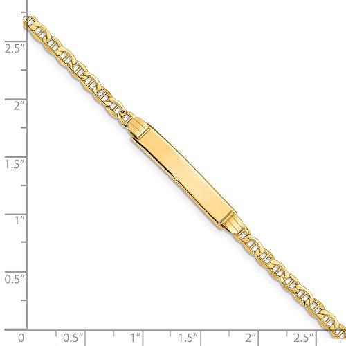 【並行輸入品】Sonia Jewels 14k Yellow Gold ID Bracelet Engravable Identificatiの画像