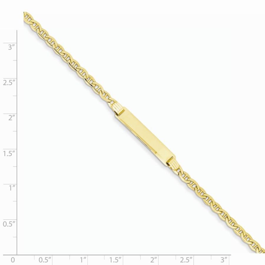 【並行輸入品】Sonia Jewels 14k Yellow Gold ID Bracelet Engravable Identificatiの画像
