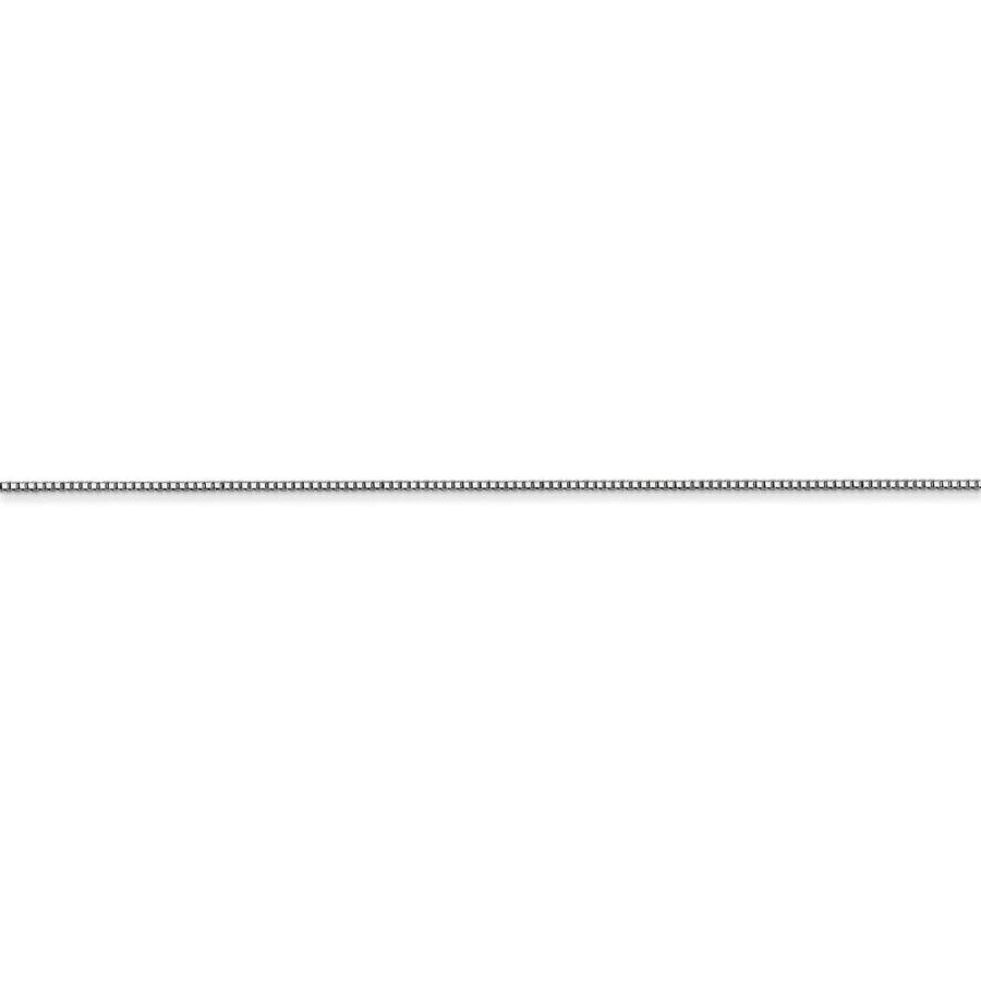 【並行輸入品】ソリッド14Kホワイトゴールド 0.5mmボックスチェーンネックレス カード入り 金属 NA　
