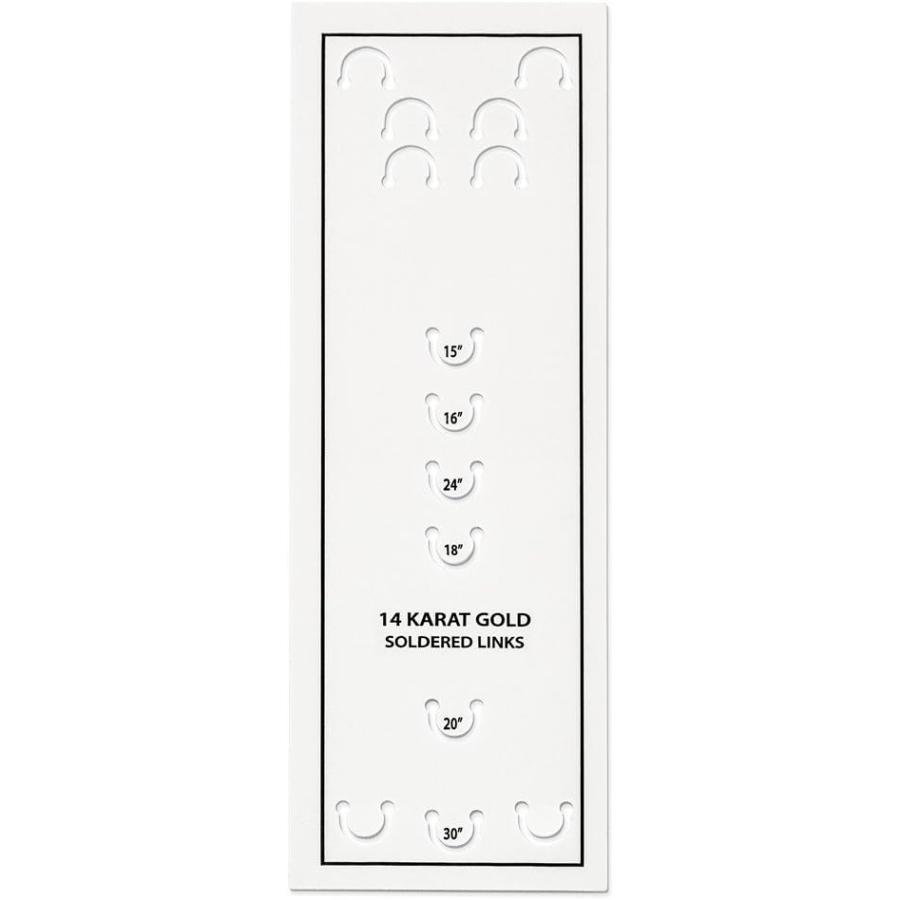 【並行輸入品】ソリッド14Kホワイトゴールド 0.5mmボックスチェーンネックレス カード入り 金属 NA　