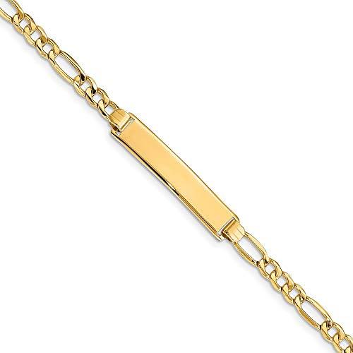 【並行輸入品】Sonia Jewels 14k Yellow Gold Engravable Identification Name Barの画像