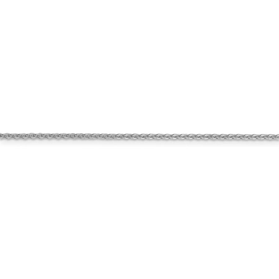 【並行輸入品】Solid 14K White Gold 1.7mm Flat Cable Chain Necklace - with Secure Lの画像
