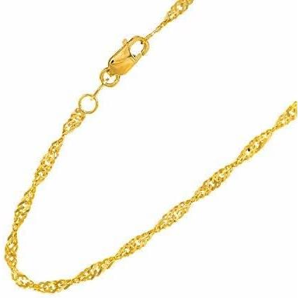 【並行輸入品】The Diamond Deal 10K Yellow or White Gold 1.7mm Shiny Classic Singapの画像