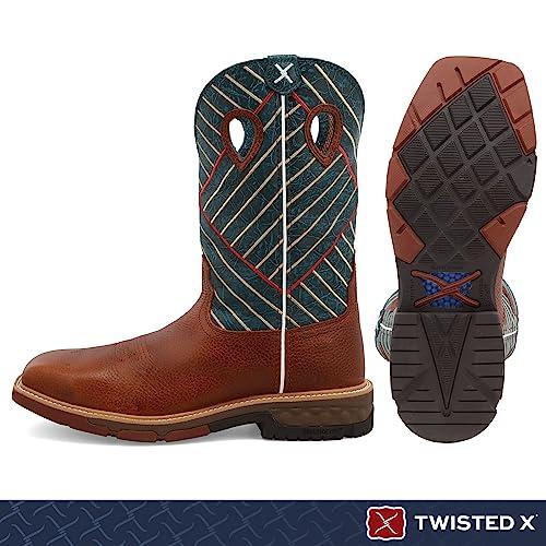 【並行輸入品】Twisted X Men's 12" Western Work Boot, Cognac 11.5 Dの画像