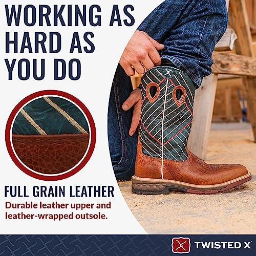 【並行輸入品】Twisted X Men's 12" Western Work Boot, Cognac 11.5 Dの画像