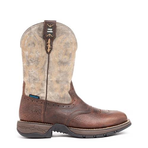 【並行輸入品】Cody James メンズ Tyche ウエスタンブーツ ワイドスクエアトゥ ブラウン, ブラウン, 10 Brothers Mの画像