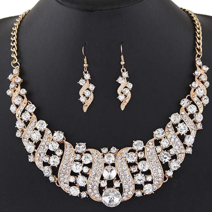 【並行輸入品】HaHawaii Jewelry Set  Fashion Accessories Women Rhinestone Spiral Bi