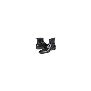 【並行輸入品】Paul Parkman Black Leather Side Zipper Boots (ID#BT485 BLK)の画像