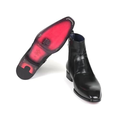 【並行輸入品】Paul Parkman Black Leather Side Zipper Boots (ID#BT485 BLK)の画像