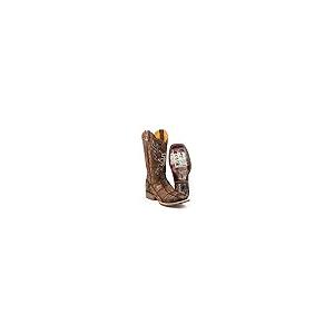 【並行輸入品】Tin Haul Men's Dead Or Alive Western Boot Broad Square Toe Brownの画像