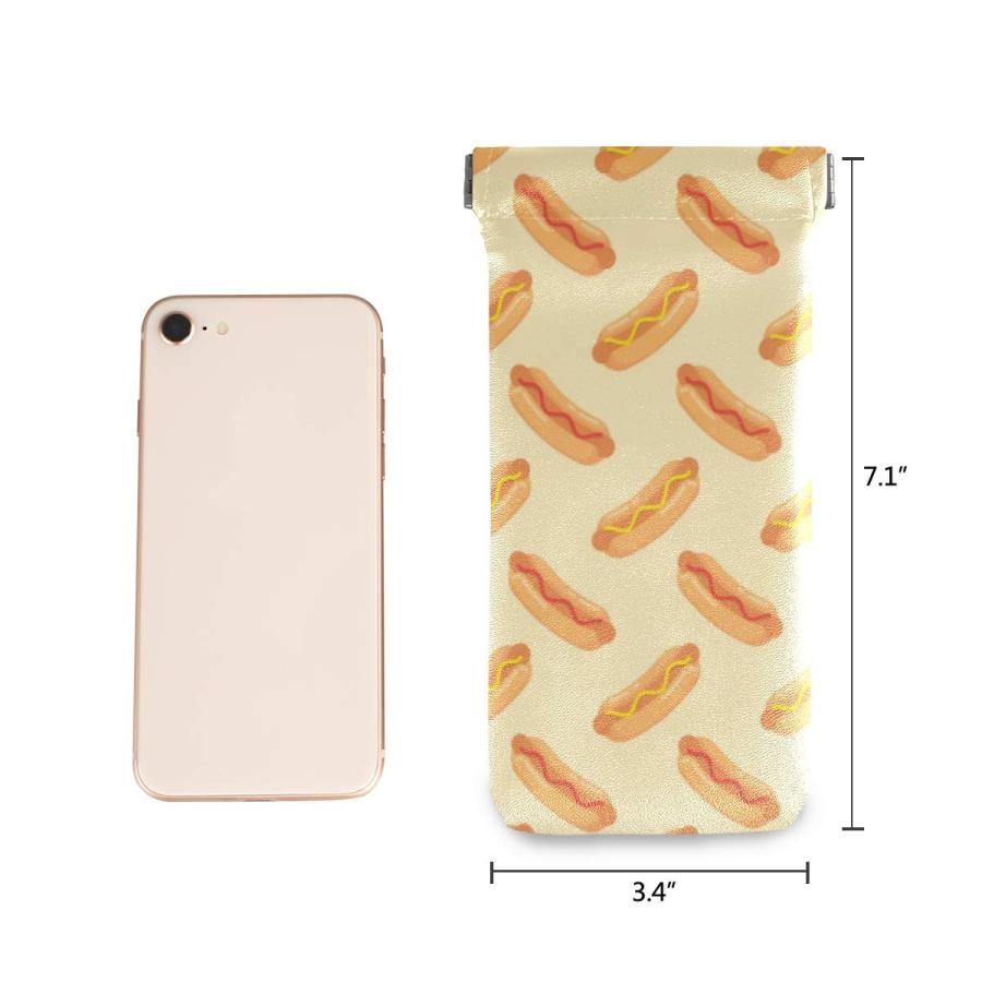 【並行輸入品】AUUXVA Sunglasses Pouch Funny Food Hot Dog Squeeze Top Glasses Pの画像