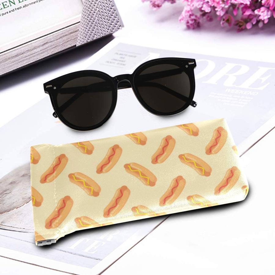 【並行輸入品】AUUXVA Sunglasses Pouch Funny Food Hot Dog Squeeze Top Glasses Pの画像