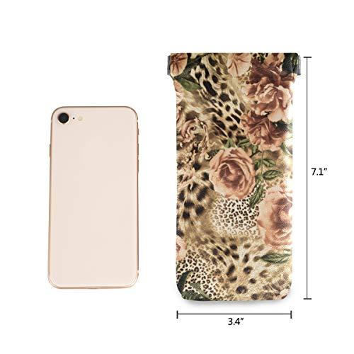 【並行輸入品】Sunglasses Pouch Animal Leopard Print Flower Squeeze Top Glassesの画像