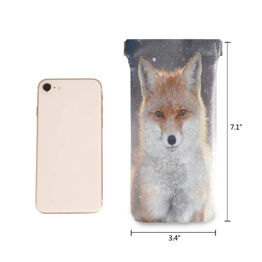 【並行輸入品】Sunglasses Pouch Cute Winter Animal Fox Squeeze Top Glasses Poucの画像