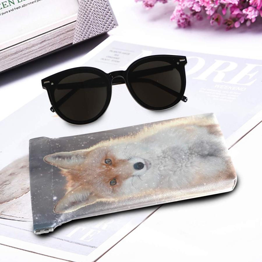 【並行輸入品】Sunglasses Pouch Cute Winter Animal Fox Squeeze Top Glasses Poucの画像