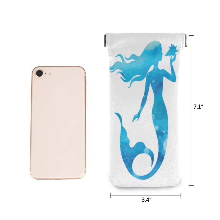 【並行輸入品】AUUXVA Sunglasses Pouch Ocean Sea Mermaid Seashell Squeeze Top Gの画像