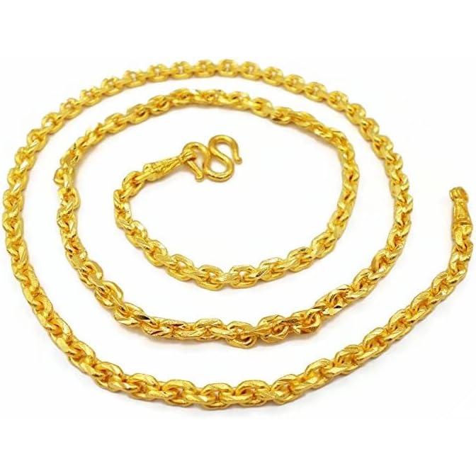 24K ネックレス 並行輸入品】arrawana77 メンズ レディース クラシックチェーン 22k